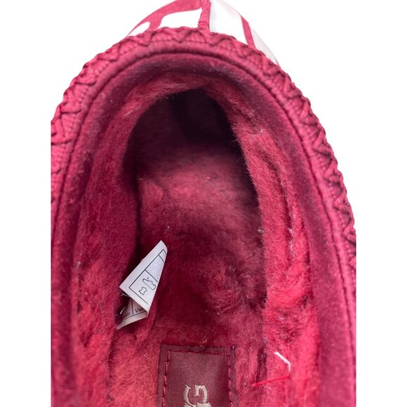 UGG Womens Red Tasman Chopd Suede Slip-On Mules Size 9 SKU 9024 - Picture 8 of 13